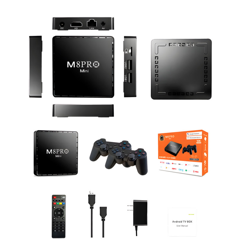 Ігрова приставка M8 Pro Mini Retro Games Box 64 Gb, 15000 Ігор, 2 бездротові джойстики фото - 5