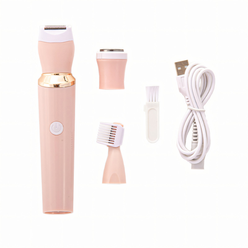 Женский триммер Maxtop MP-078 3 в 1, гигиенический USB эпилятор, аккумуляторная электробритва с 3 насадками фото - 6