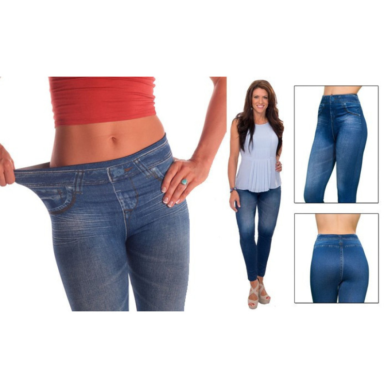 Коригувальні штани джинси Джеггінси Slim` N Lift Caresse Jeans фото - 2