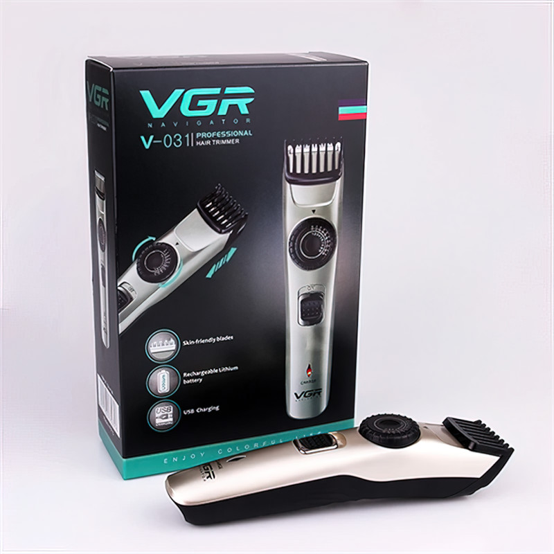 Акумуляторна машинка для стриження VGR V-031, з регулятором довжини, 10 Вт, 90 хвилин роботи фото - 6