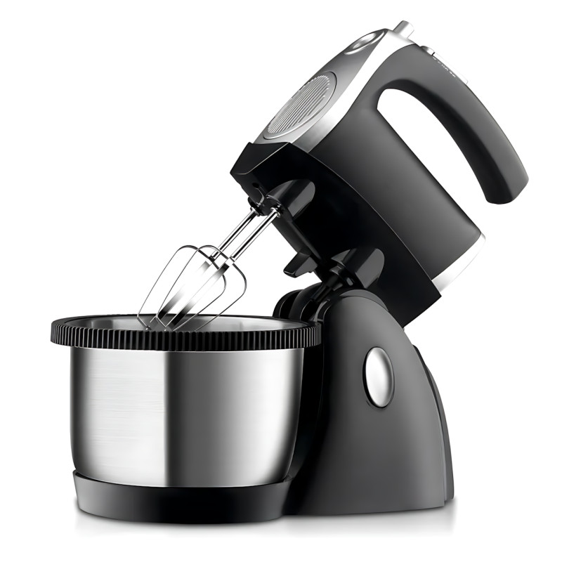 Миксер Hoffmans HM-6630, 1000 Вт, планетарный, чаша 3 л, 5 скоростей, 4 насадки, импульсный режим Белый фото - 8