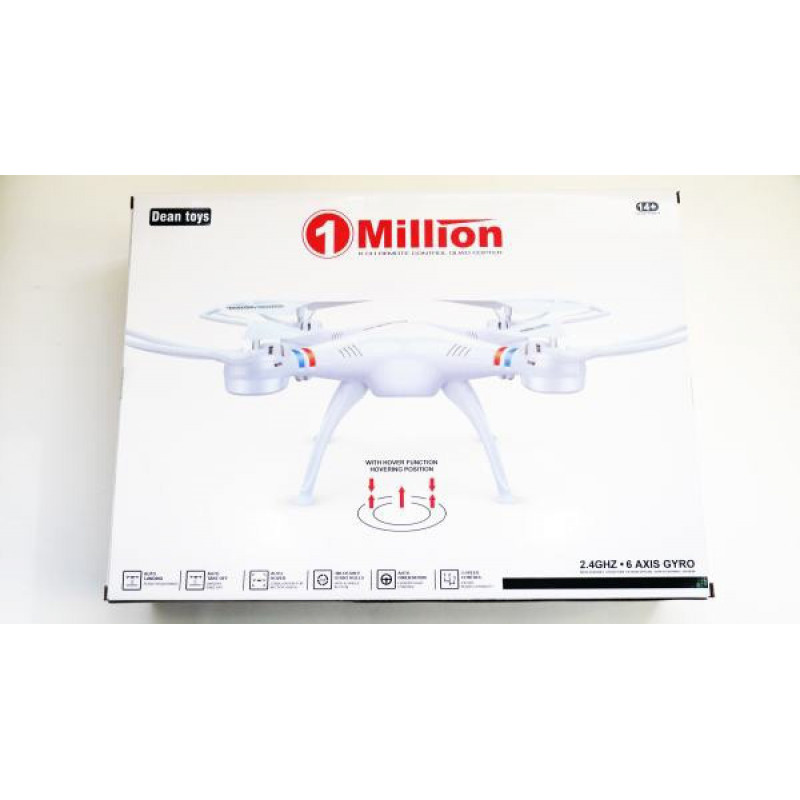 Квадрокоптер Tean Toys DRONE 1 Milliomn с Wifi камерой HD. радиус 120 метров, Белый фото - 2
