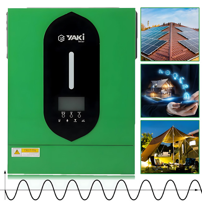 Гібридний інвертор YAKI Inverter YSY-3200 24В, 3200 ВА, 230 В, 80 А, 1 фаза, імпульс 3000 Вт, чистий синус
