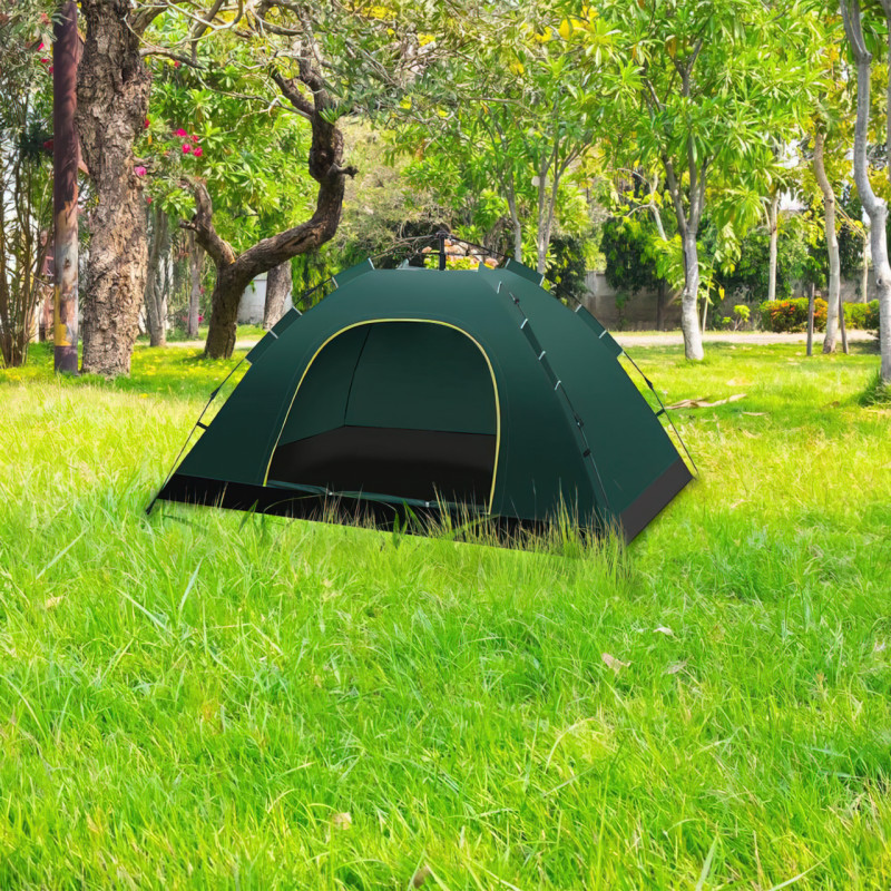 Туристическая палатка автомат BEST 1, 3-х местная, 200х150 см, зеленая фото - 2