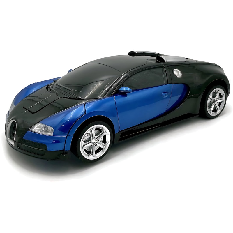Машинка робот-трансформер Bugatti, робот машина папуги Autobots Remote Control Car з пультом, синій фото - 4
