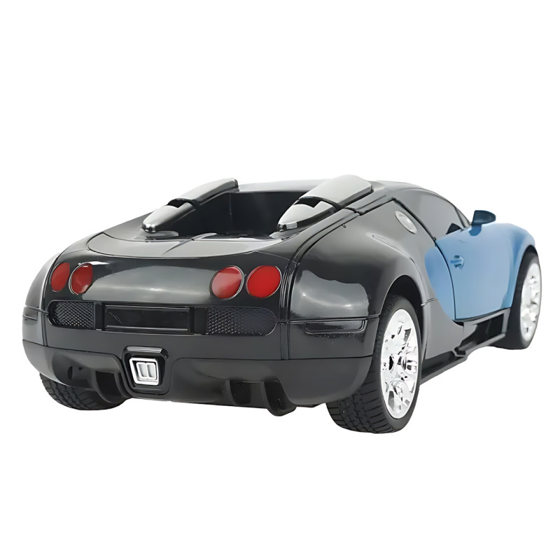 Машинка робот-трансформер Bugatti, робот машина папуги Autobots Remote Control Car з пультом, синій фото - 6