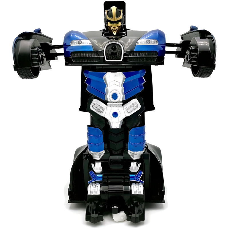 Машинка робот-трансформер Bugatti, робот машина папуги Autobots Remote Control Car з пультом, синій фото - 2