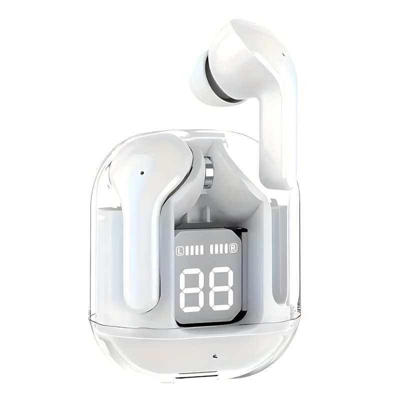Бездротові навушники Bluetooth ultrapods з мікрофоном, 250 мА·год, сумісні з Android і Apple, діапазон 10 м Білий фото - 2