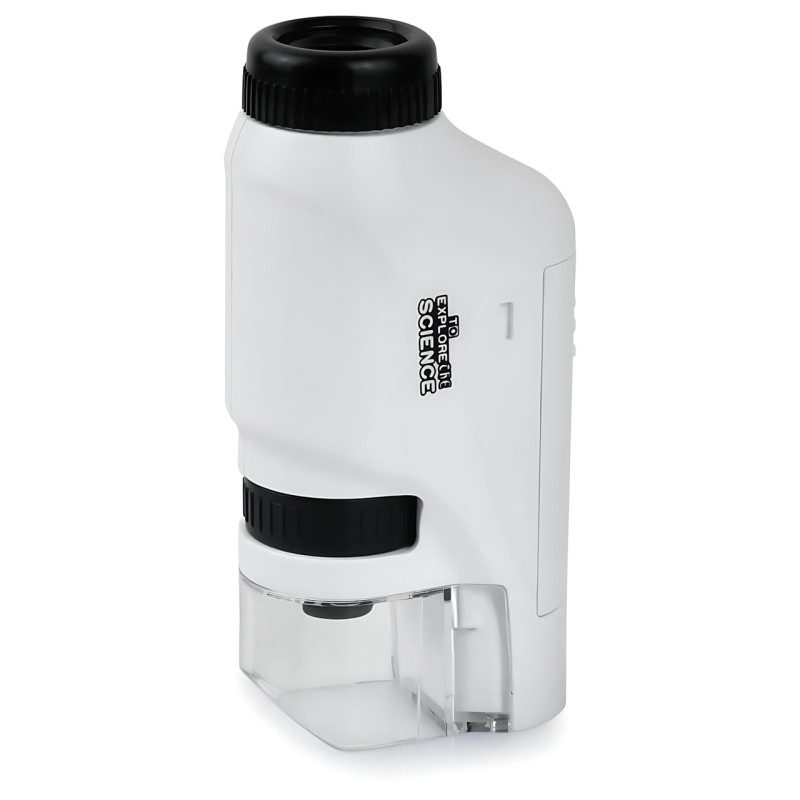 Дитячий портативний мікроскоп Outdoor MA657 — 60-120X, LED-підсвітка, кишеньковий дитячий мікроскоп, білий фото - 2