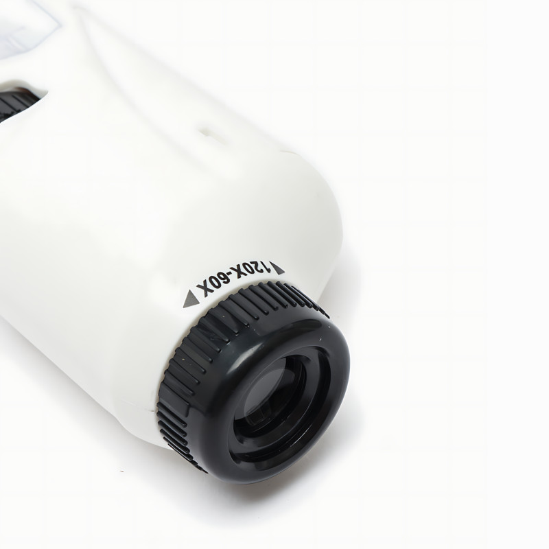 Дитячий портативний мікроскоп Outdoor MA657 — 60-120X, LED-підсвітка, кишеньковий дитячий мікроскоп, білий фото - 6