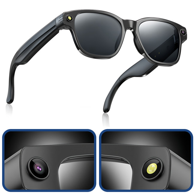 Смарт-окуляри фотохромні AIMB-G1 з камерою 8MP, відеозаписом 1080P, ChatGPT AI, Wi-Fi, Bluetooth 5.4, вбудованою пам'яттю 4GB, IP6