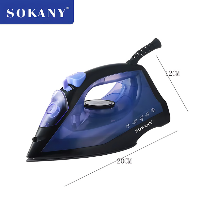 Електрична праска SOKANY SK-11005, 1600 Вт, керамічна підошва, паровий удар, Anti-Calc, Anti-Scale, синій фото - 10