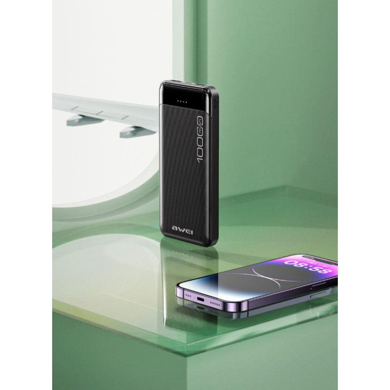 Портативний зарядний пристрій Power Bank Awei P37K 10000mah фото - 5