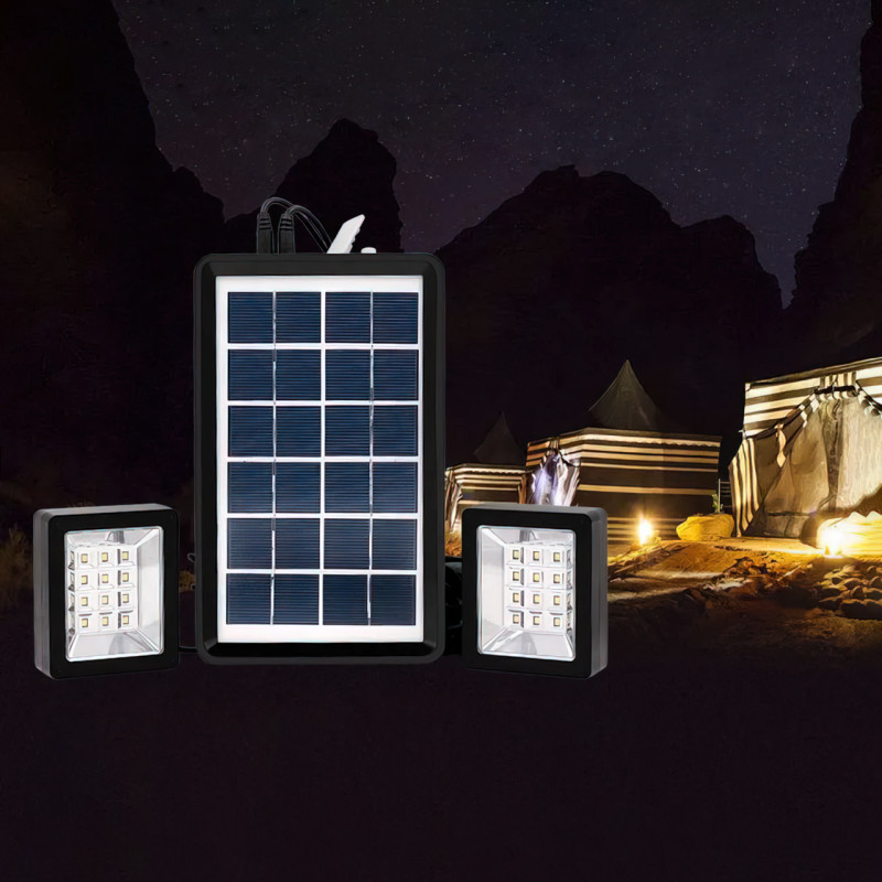 Комплект прожекторів із сонячною панеллю EasyPower EP-05 з датчиком руху, 3600 мА/год, СОВ, IP66 фото - 4