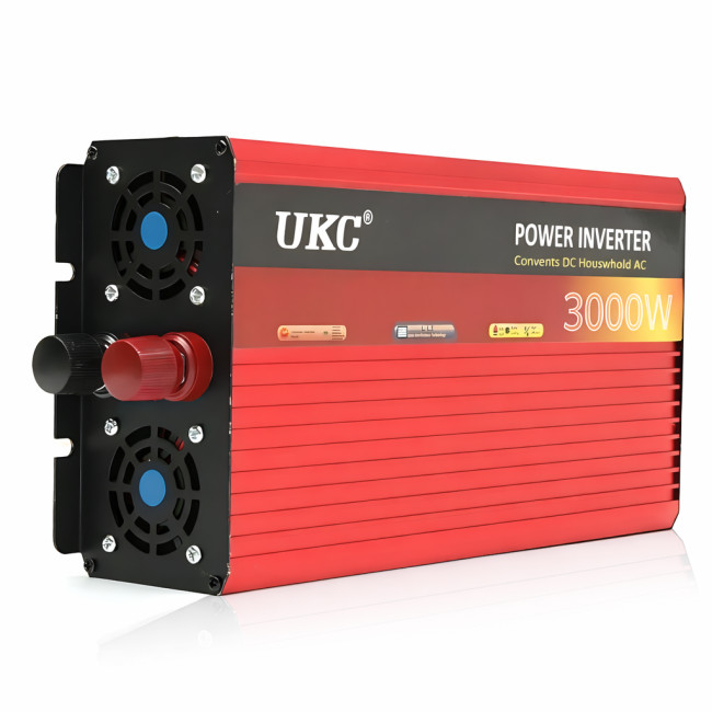 Перетворювач (інвертор) AC/DC AR UKC 3000 W 24 V &rarr; 230 V, автомобільний, з захистом і охолодженням, алюмінієвий корпус