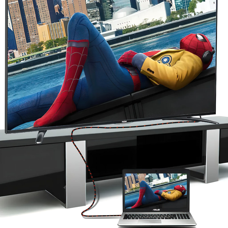 Кабель HDMI-HDMI Pro vision, 1.5 метра, 1080 р, версія 1.4, з фільтрами та захисним переплетенням фото - 8