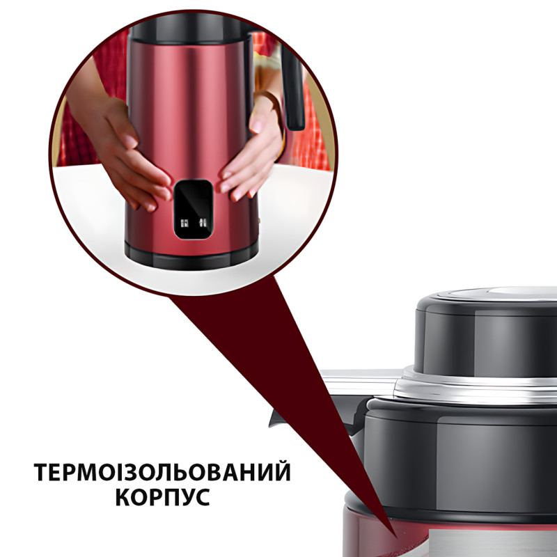Електричний чайник-термос Zepline ZP-123, 3 л, 2200 Вт, неіржавка сталь, автовимкнення + термостат Синій фото - 8