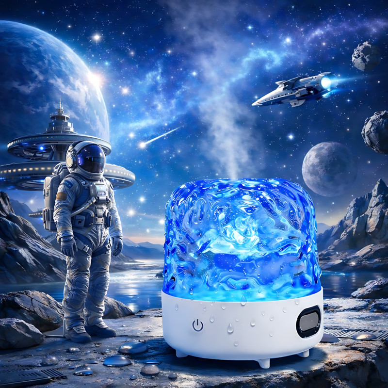 Проектор морской ряби с LED-подсветкой, динамическим световым эффектом и Bluetooth-динамиком, с пультом, аккумулятором, диммер фото - 9