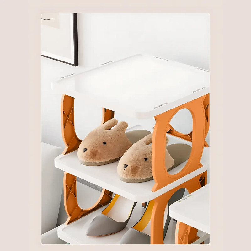 Универсальный пластиковый органайзер Shoe rack AND LY-580 4 полки для обуви, книг, в ванную, на кухню фото - 4