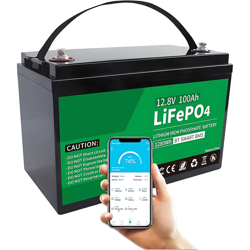 LiFePO4 аккумулятор 12.8V 100Ah – 12.5 кг, 5000+ циклов, BMS 100A фото - 8