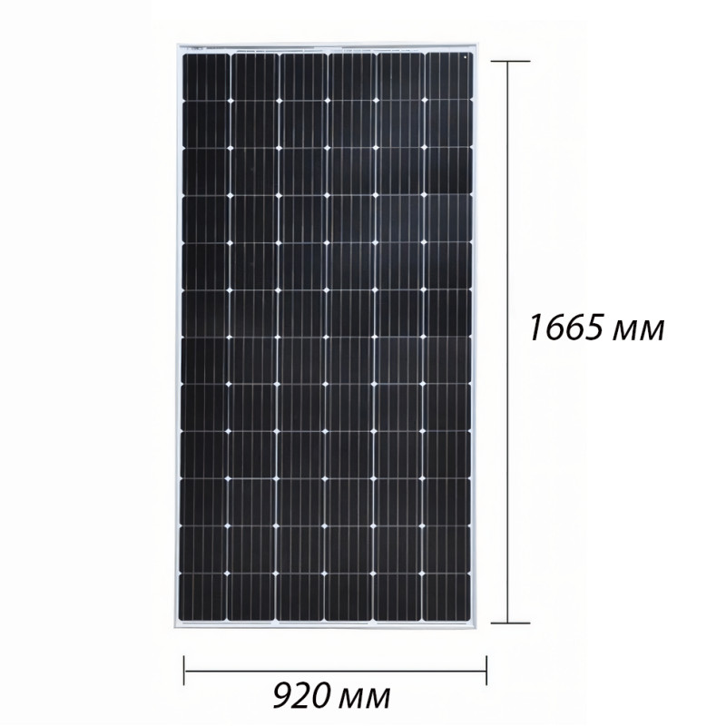 Монокристаллическая солнечная панель MONO-270W (30 V), 1665х920х35 мм фото - 7