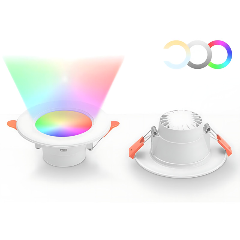 Умный LED светильник Tuya WiFi 10Вт Ø115мм встраиваемый, 2700–6500K, диммируемый, голосовое управление фото - 4