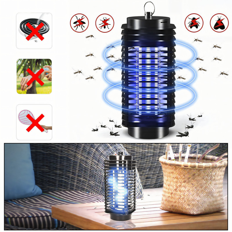 Портативная электрическая LED лампа-ловушка для насекомых, Mosquito killer AND LY-576, синий свет фото - 2
