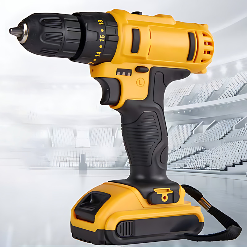 Аккумуляторный шуруповёрт 24V с 2 аккумуляторами, кейс, набор бит и сверл, гибкий удлинитель, реверс, подсветка, электро дрель фото - 10