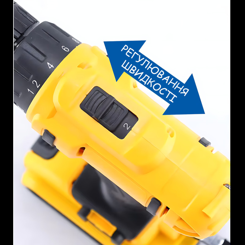 Аккумуляторный шуруповёрт 24V с 2 аккумуляторами, кейс, набор бит и сверл, гибкий удлинитель, реверс, подсветка, электро дрель фото - 5