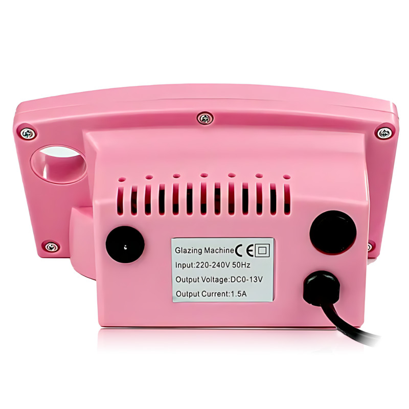 Фрезер для манікюру та педикюру Nail Master ZS-602, 65 Вт, 45 000 об./хв, реверс, педаль, набір фрез, рожевий фото - 4