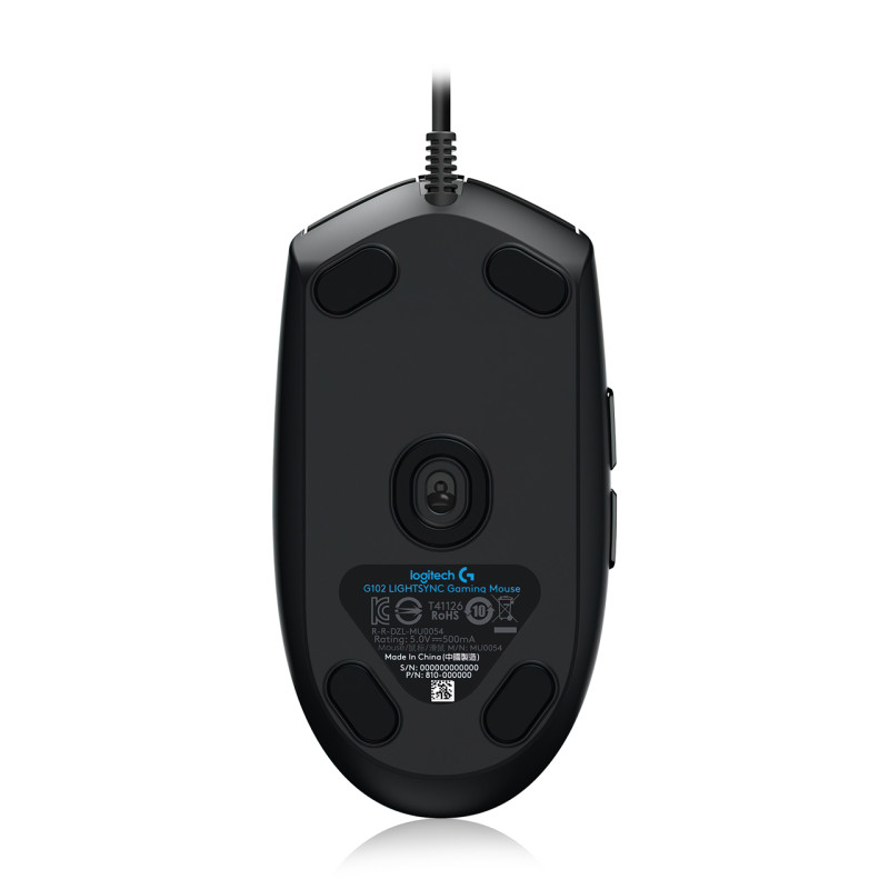 Игровая компьютерная мышь Logitech G102 с RGB подсветкой, проводная, 8000 DPI, 5 настраиваемых кнопок фото - 4