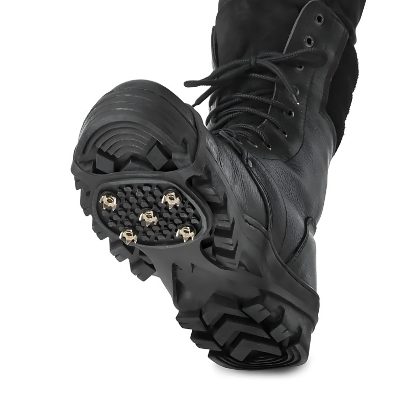 Льодоступи (кішки) антиковзні на взуття, 5 сталевих шипів, універсальні, розмір 36-42, гумові накладки від льоду та снігу фото - 9