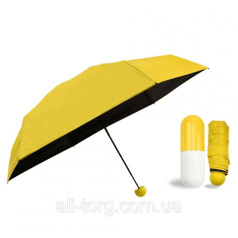 Мини зонт капсула | компактный зонтик в футляре фото - 8