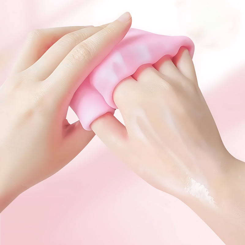 Косметические увлажняющие перчатки Spa Gel Gloves с гелевой пропиткой, СПА-перчатки фото - 3