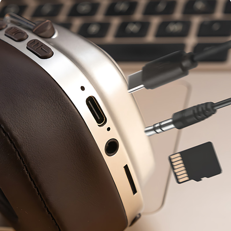 Навушники Marshall MDR BT: Bluetooth 5.1, 80+ годин роботи, бездротове заряджання, мікрофон, 40 мм, чорний фото - 6