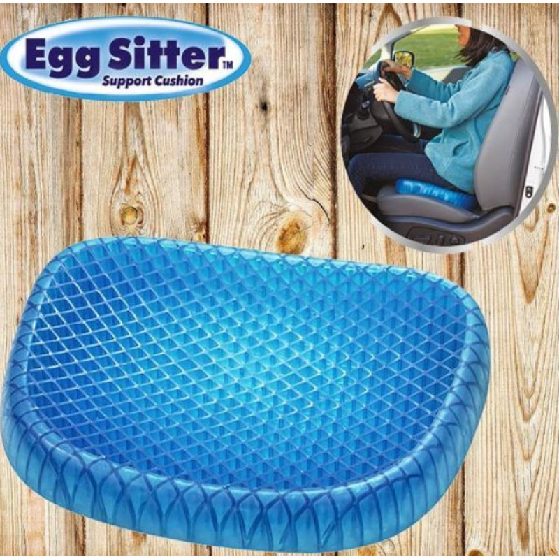 Гелевая подушка Egg sitter ортопедическая для разгрузки позвоночника, синий цвет фото - 2