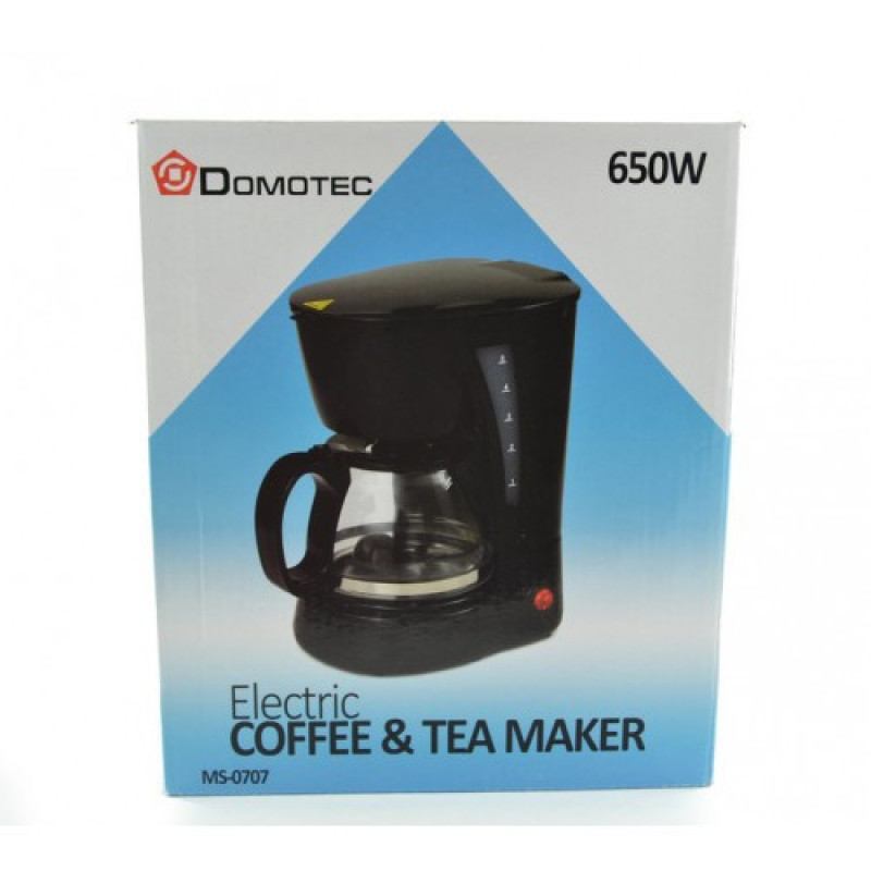 Капельная кофеварка DOMOTEC MS-0707 650 Вт черная фото - 2