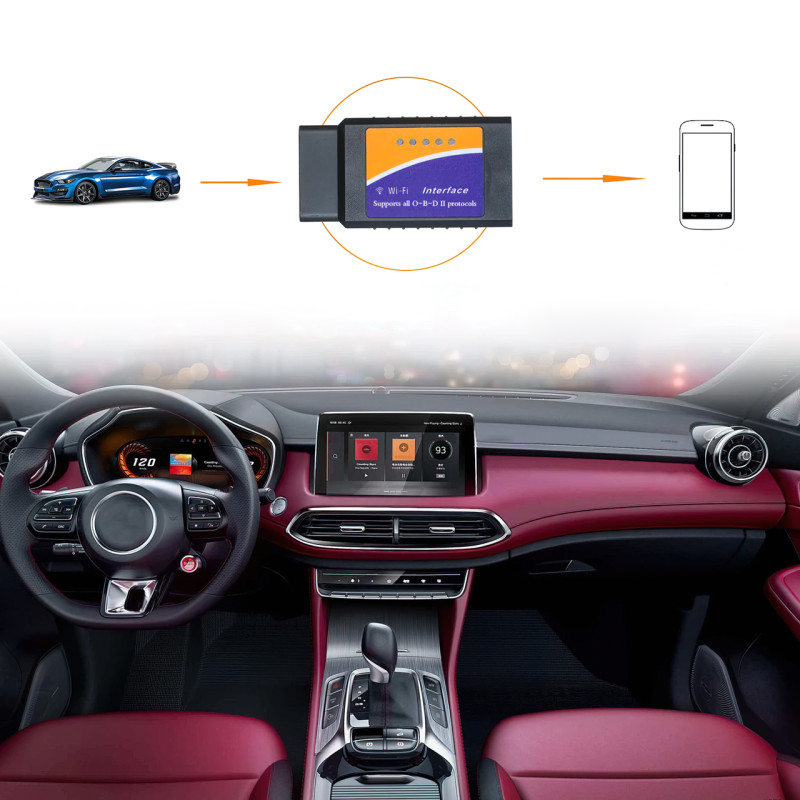Автомобільний сканер OBD2 ELM327, WI-FI, понад 20 параметрів, база на 3000 кодів помилок фото - 4