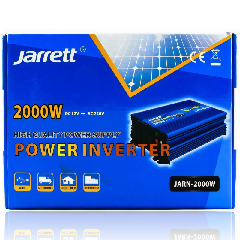 Оригинальный инвертор Jarrett 12-220 В 2000W, оригинальный преобразователь напряжения, USB, синий фото - 7