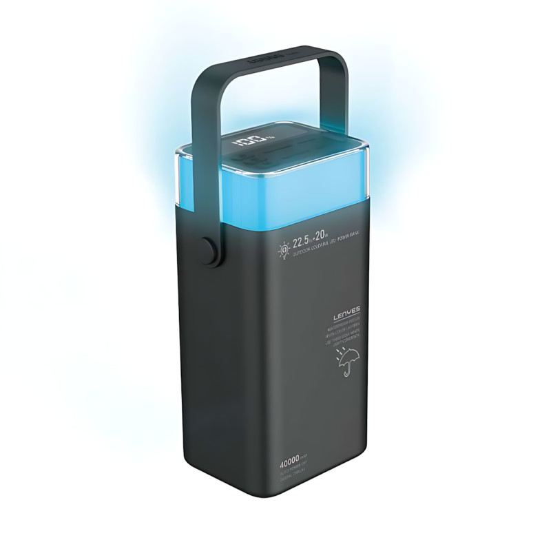 Power Bank LENYES PX492D 40000mAh, 22.5W, 4 порта USB-A и Type-C фото - 2