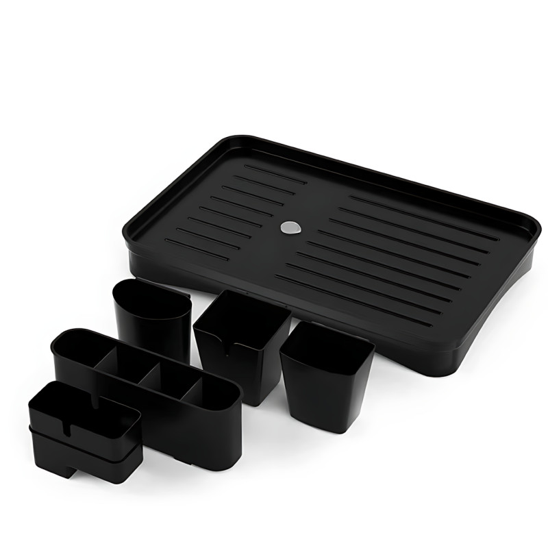 Настольная сушилка для посуды Escurridor 2-ярусная SV227, для тарелок/чашек/столовых приборов, стальная, с поддоном, 48&times;29&times;31 см фото - 9