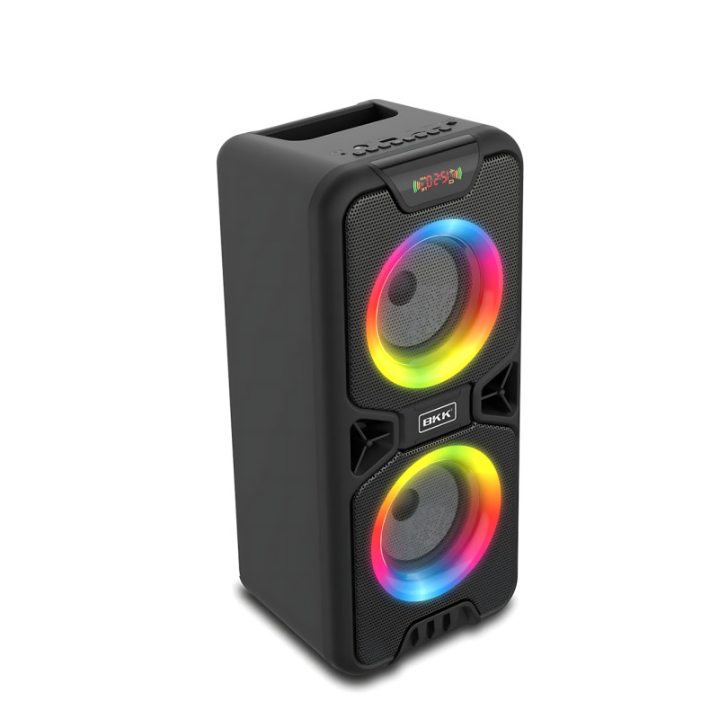 Портативна Bluetooth-колонка BKK B86 — 20 Вт, LED-підсвітка, FM-радіо, USB, TF, AUX, MIC, акумулятор 3000 мА фото - 5