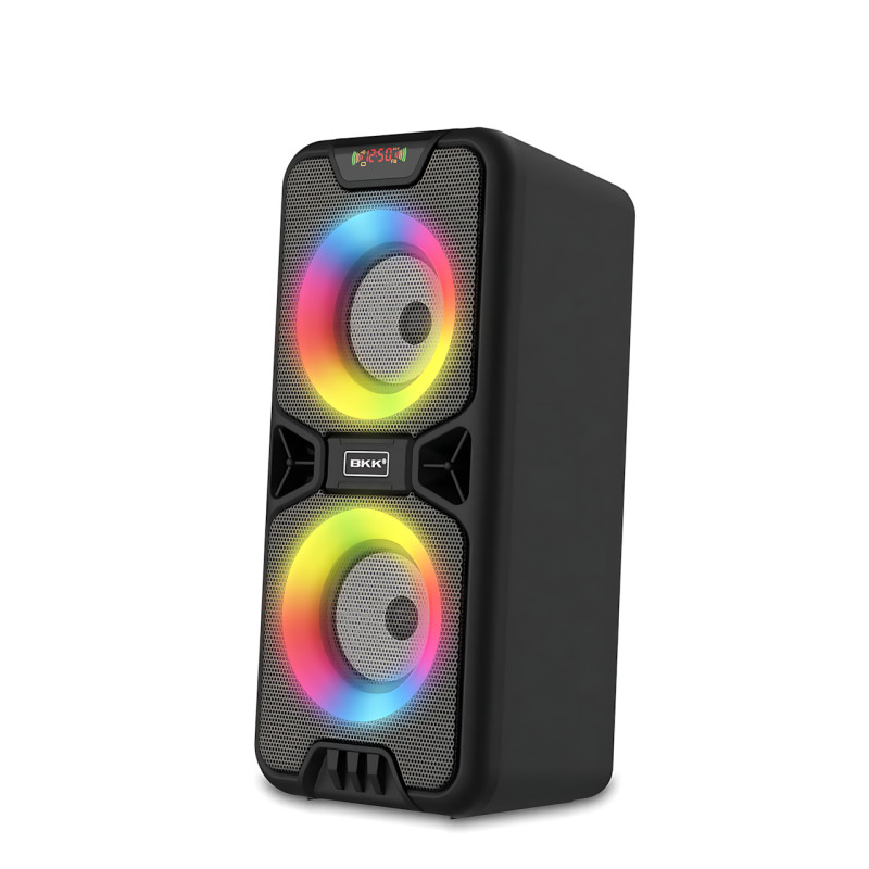 Портативна Bluetooth-колонка BKK B86 — 20 Вт, LED-підсвітка, FM-радіо, USB, TF, AUX, MIC, акумулятор 3000 мА фото - 3