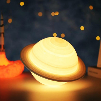 Настольный светильник ночник Сатурн 3D