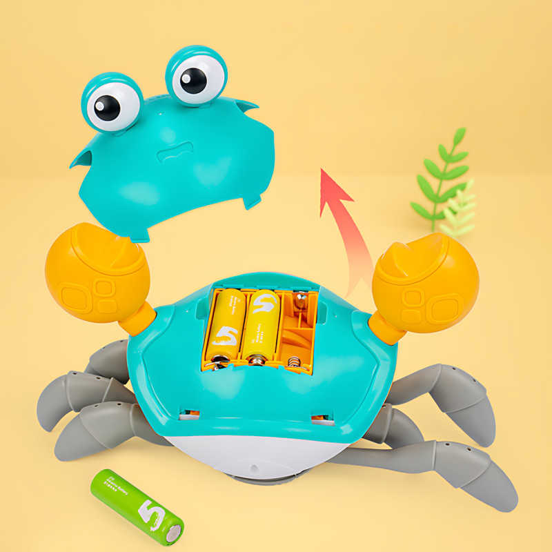 Інтерактивний краб Induction Electric Crab BLUE з музикою і сенсором перешкод фото - 2