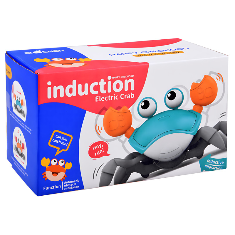 Інтерактивний краб Induction Electric Crab BLUE з музикою і сенсором перешкод фото - 10