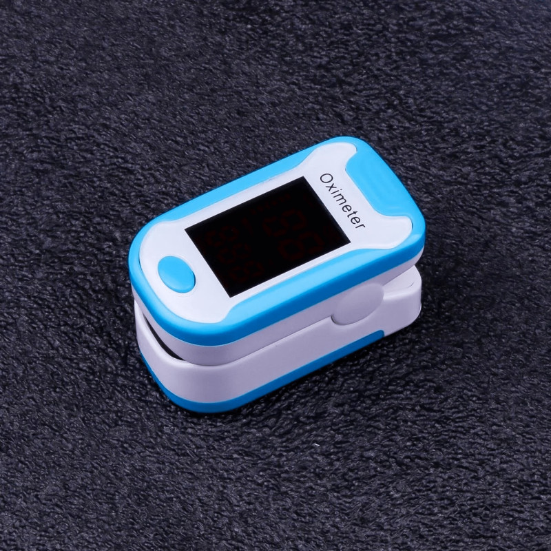 Портативний пульсоксиметр на палець Pulse oximeter bl-230 на батарейках – перевірка насичення крові киснем фото - 2