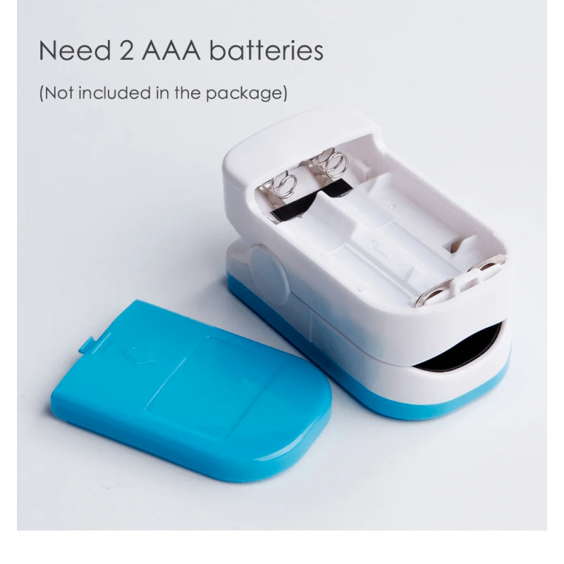 Портативний пульсоксиметр на палець Pulse oximeter bl-230 на батарейках – перевірка насичення крові киснем фото - 7