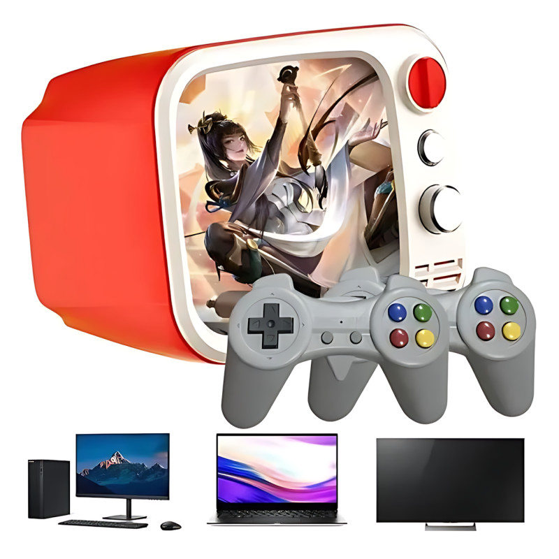 Игровая приставка H7 Mini TV РЕТРО с экраном 3,5&Prime;, HDMI + AV, 2 джойстика 2.4G, аккумуляторная ретро-консоль NES для ТВ, 740 игр фото - 8