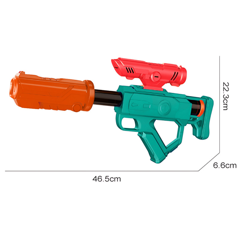 Дитячий тир (801-8): іграшковий пістолет із м'якими кулями + мобільна мішень, світло/звук, від 3 років фото - 6